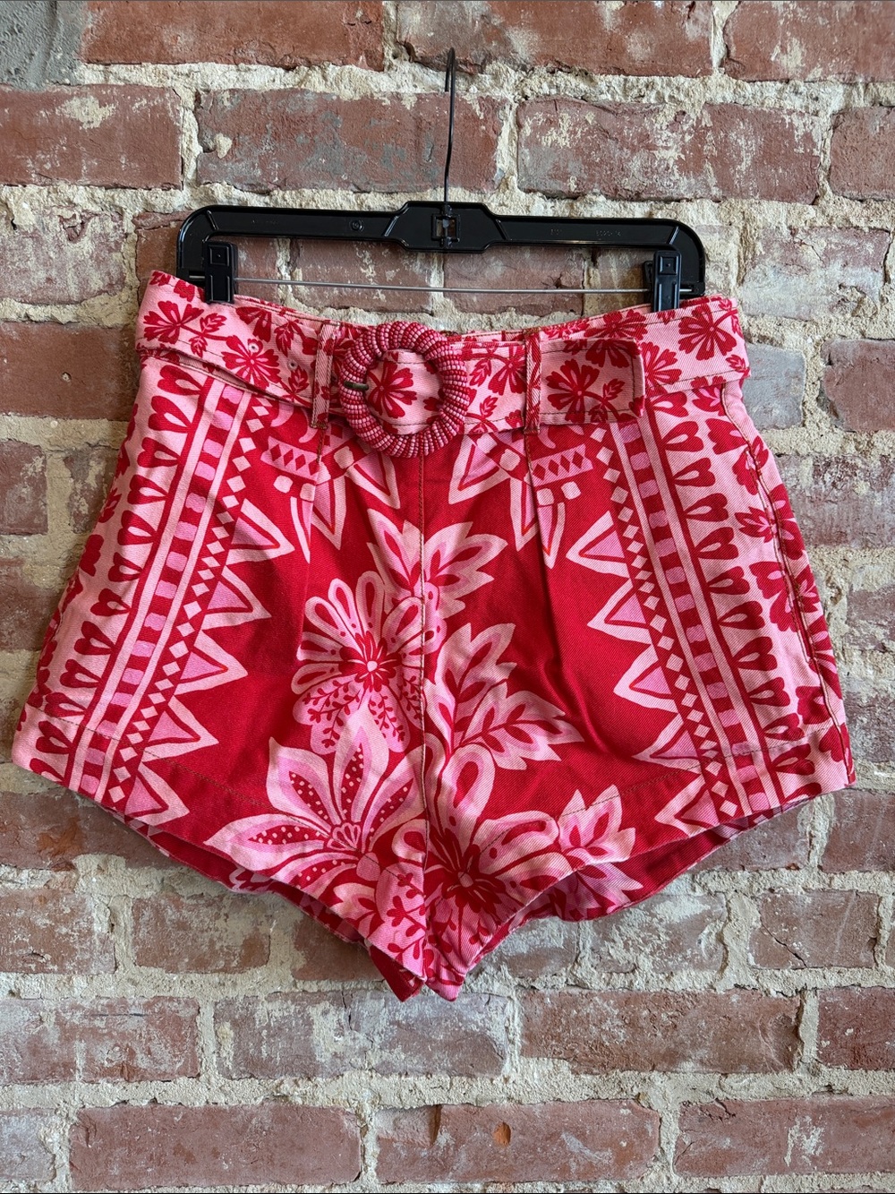 FARM Rio Flora Tapestry belted shorts